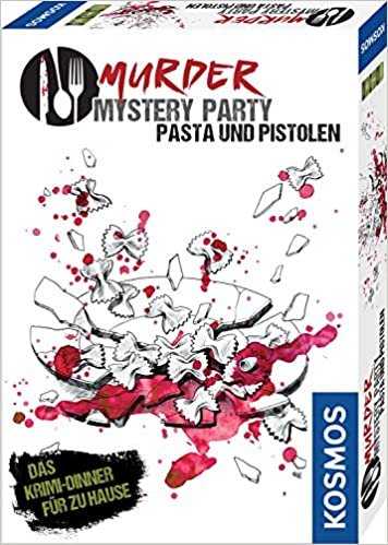 KOSMOS 695095 – Murder Mystery Party – 意大利面和手枪 – 家庭犯罪晚餐，完整套装，适合 8 人16岁以上，派对游戏