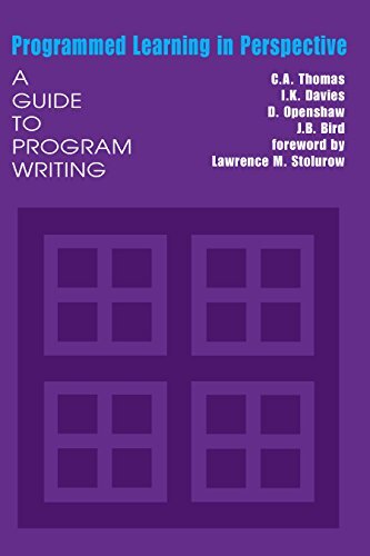 Programmed Learning in Perspective: A Guide to Program Writing (English Edition)