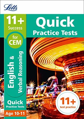 11+ English and Verbal Reasoning Quick Practice Tests Age 10-11 for the CEM Assessment tests (Letts 11+ Success) (English Edition)
