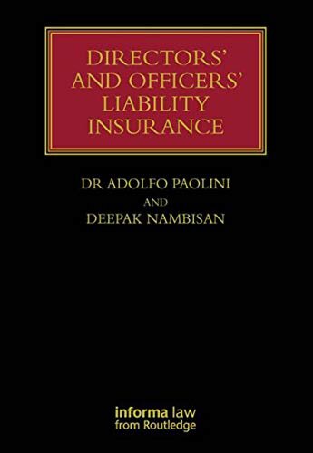Directors' and Officers' Liability Insurance (Lloyd's Insurance Law Library) (English Edition)