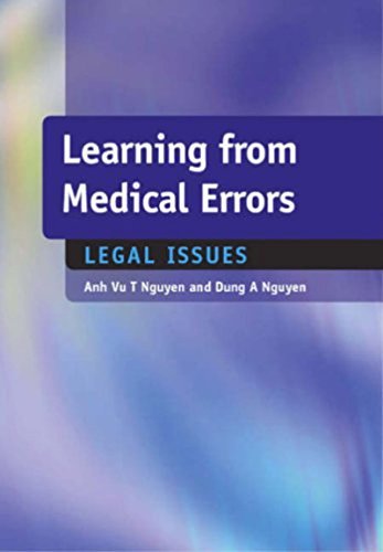 Learning from Medical Errors: Legal Issues (English Edition)