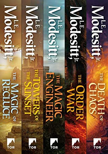 Saga of Recluce: Books 1-5: The Magic of Recluce, The Towers of the Sunset, The Magic Engineer, The Order War, The Death of Chaos (English Edition)