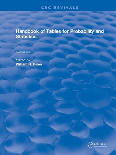 Handbook of Tables for Probability and Statistics (English Edition)