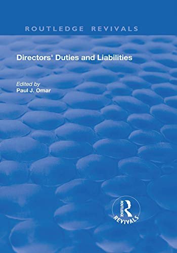 Directors' Duties and Liabilities (English Edition)