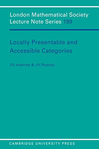 Locally Presentable and Accessible Categories (London Mathematical Society Lecture Note Series Book 189) (English Edition)