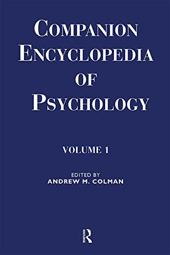 Companion Encyclopedia of Psychology: Volume One (English Edition)