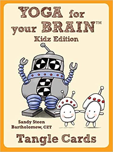 Yoga For Your Brain Kidz Edition:Tangle Card(设计原创)便携式儿童友好型 Zentangle (R) 卡片盒;40 个分步缠绕图案和简易初学者使用说明