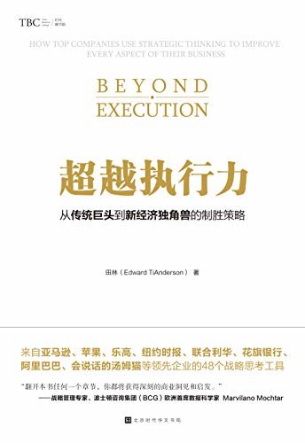 超越执行力：从传统巨头到新经济独角兽的制胜策略（亚马逊、苹果、阿里巴巴等世界500强企业都在用的48个战略思考工具 助力企业领导者快速制定战略并建立竞争优势 世界银行金融官员、奥美董事总经理、耶鲁大学世界学者等知名人士联合推荐。）