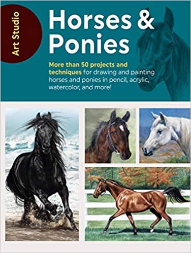 Art Studio: Horses & Ponies: 超过 50 种项目和技术,用于绘制和绘画马和小马,铅笔,丙烯酸,水彩等!