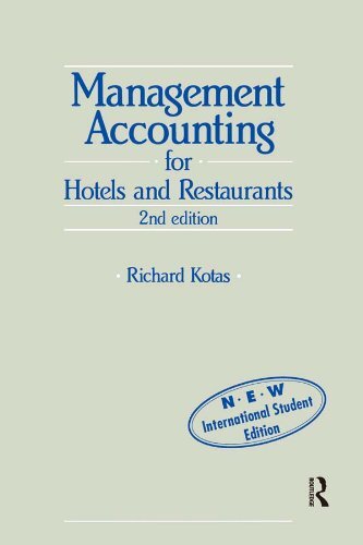 Management Accounting for Hotels and Restaurants (English Edition)