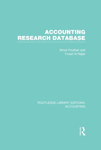 Accounting Research Database (RLE Accounting) (Routledge Library Editions: Accounting) (English Edition)